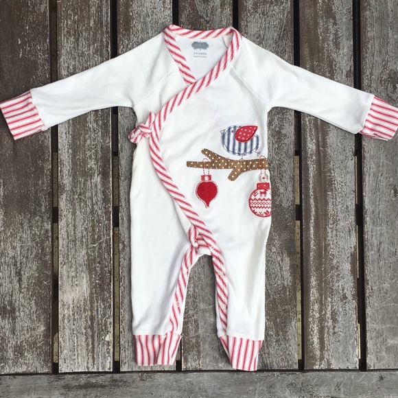 Mud Pie Other - Mud Pie Baby Christmas Sleeper Footie w/Appliqués